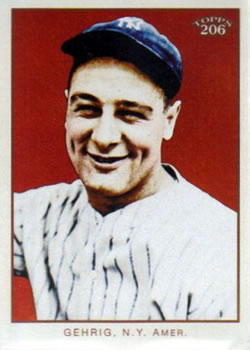 2009 Topps 206 #NNO Lou Gehrig Front