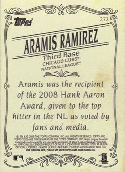 2009 Topps 206 #272 Aramis Ramirez Back