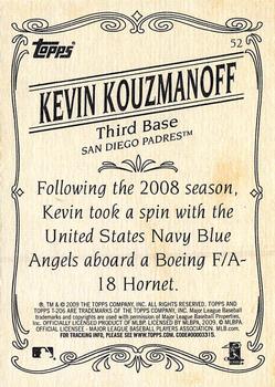 2009 Topps 206 #52 Kevin Kouzmanoff Back