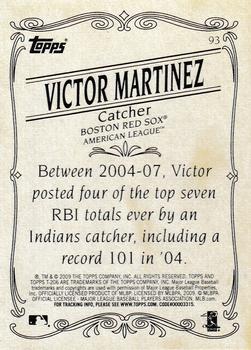 2009 Topps 206 #93 Victor Martinez Back