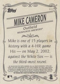 2009 Topps 206 #111 Mike Cameron Back