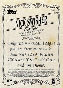 2009 Topps 206 #167 Nick Swisher Back