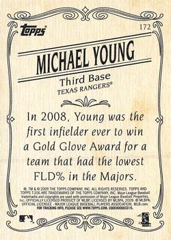 2009 Topps 206 #172 Michael Young Back
