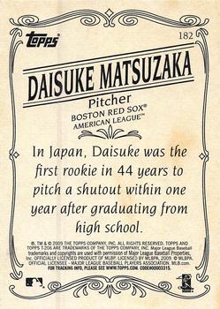 2009 Topps 206 #182 Daisuke Matsuzaka Back