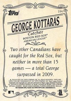 2009 Topps 206 #194 George Kottaras Back
