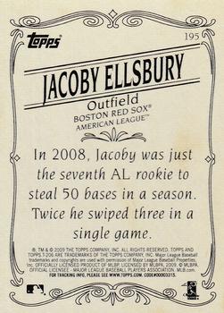 2009 Topps 206 #195 Jacoby Ellsbury Back
