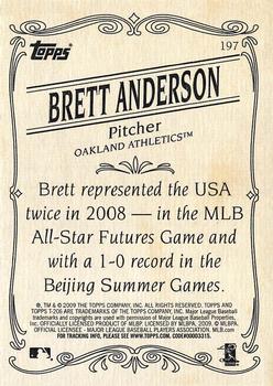 2009 Topps 206 #197 Brett Anderson Back
