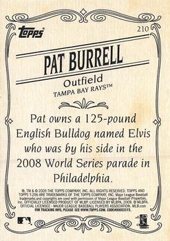 2009 Topps 206 #210 Pat Burrell Back