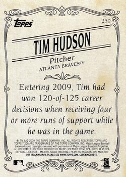2009 Topps 206 #250 Tim Hudson Back