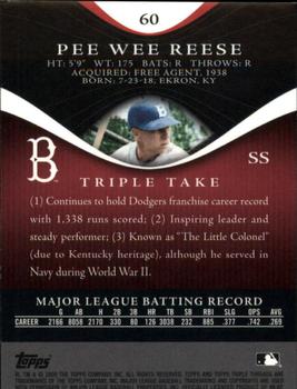 2009 Topps Triple Threads #60 Pee Wee Reese Back