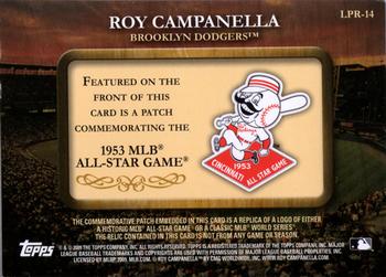 2009 Topps - Legends Commemorative Patch #LPR-14 Roy Campanella / 1953 All-Star Game Back