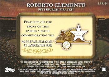 2009 Topps - Legends Commemorative Patch #LPR-24 Roberto Clemente / 1961 All-Star Game, Candlestick Park Back