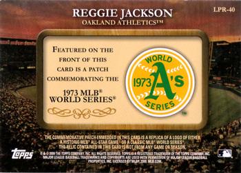 2009 Topps - Legends Commemorative Patch #LPR-40 Reggie Jackson / 1973 World Series Back