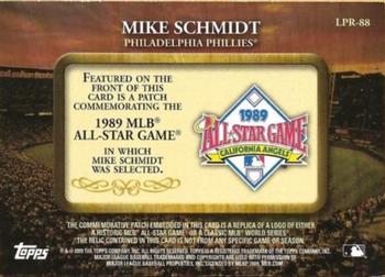 2009 Topps - Legends Commemorative Patch #LPR-88 Mike Schmidt / 1989 MLB All-Star Game Back