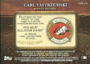 2009 Topps - Legends Commemorative Patch #LPR-134 Carl Yastrzemski Back