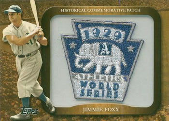 2009 Topps - Legends Commemorative Patch #LPR-105 Jimmie Foxx Front