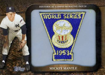 2009 Topps - Legends Commemorative Patch #LPR-118 Mickey Mantle Front