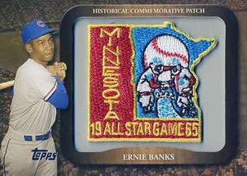 2009 Topps - Legends Commemorative Patch #LPR-127 Ernie Banks / 1965 All-Star Game Front