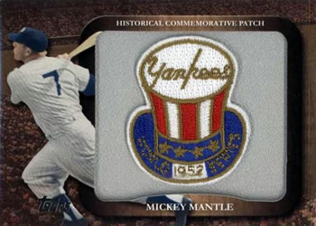2009 Topps - Legends Commemorative Patch #LPR-12 Mickey Mantle / 1952 World Series Front