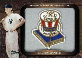 2009 Topps - Legends Commemorative Patch #LPR-20 Mickey Mantle / 1956 World Series Front