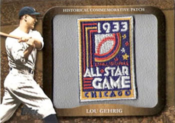 2009 Topps - Legends Commemorative Patch #LPR-4 Lou Gehrig / 1933 All-Star Game Front