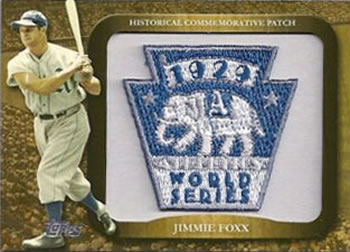 2009 Topps - Legends Commemorative Patch #LPR-58 Jimmie Foxx / 1929 World Series Front