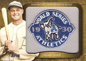2009 Topps - Legends Commemorative Patch #LPR-59 Jimmie Foxx / 1930 World Series Front