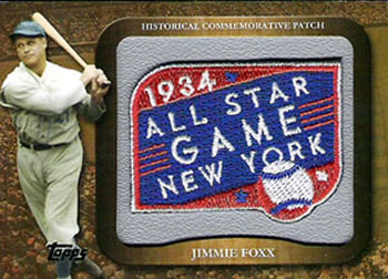 2009 Topps - Legends Commemorative Patch #LPR-5 Jimmie Foxx / 1934 All-Star Game Front