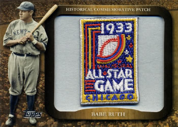 2009 Topps - Legends Commemorative Patch #LPR-60 Babe Ruth / 1933 MLB All-Star Game Front