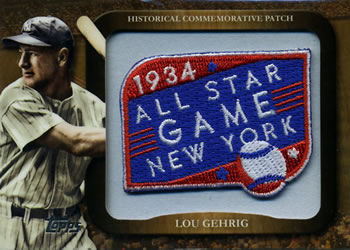2009 Topps - Legends Commemorative Patch #LPR-61 Lou Gehrig / 1934 MLB All-Star Game Front