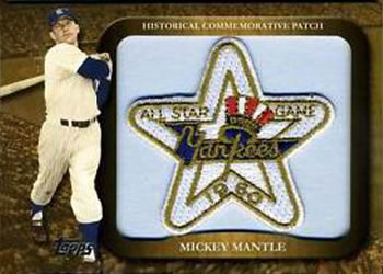 2009 Topps - Legends Commemorative Patch #LPR-69 Mickey Mantle / 1960 MLB All-Star Game (Yankee Stadium) Front