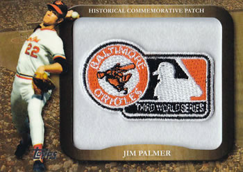 2009 Topps - Legends Commemorative Patch #LPR-78 Jim Palmer / 1970 World Series Front