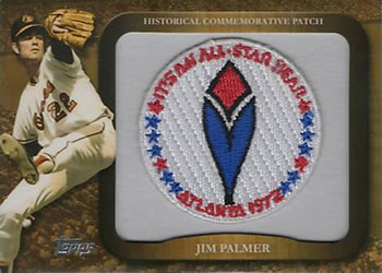 2009 Topps - Legends Commemorative Patch #LPR-80 Jim Palmer / 1972 MLB All-Star Game Front