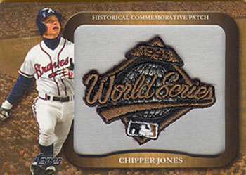 2009 Topps - Legends Commemorative Patch #LPR-91 Chipper Jones / 1995 World Series Front