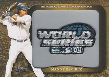 2009 Topps - Legends Commemorative Patch #LPR-97 Manny Ramirez / 2004 World Series Front
