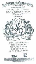 2014 Topps Allen & Ginter - Mini A & G Back #13 Gary Sheffield Back