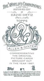 2014 Topps Allen & Ginter - Mini A & G Back #27 David Ortiz Back