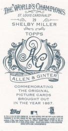 2014 Topps Allen & Ginter - Mini A & G Back #29 Shelby Miller Back