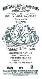 2014 Topps Allen & Ginter - Mini A & G Back #34 Felix Hernandez Back