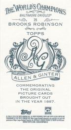 2014 Topps Allen & Ginter - Mini A & G Back #35 Brooks Robinson Back