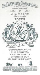 2014 Topps Allen & Ginter - Mini A & G Back #37 Wil Myers Back