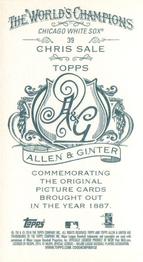2014 Topps Allen & Ginter - Mini A & G Back #39 Chris Sale Back
