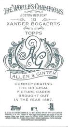 2014 Topps Allen & Ginter - Mini A & G Back #133 Xander Bogaerts Back