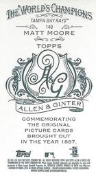 2014 Topps Allen & Ginter - Mini A & G Back #140 Matt Moore Back