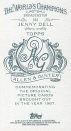 2014 Topps Allen & Ginter - Mini A & G Back #164 Jenny Dell Back