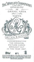 2014 Topps Allen & Ginter - Mini A & G Back #192 Daniel Nava Back