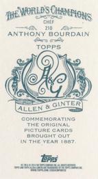 2014 Topps Allen & Ginter - Mini A & G Back #210 Anthony Bourdain Back