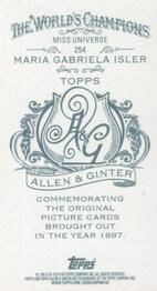 2014 Topps Allen & Ginter - Mini A & G Back #254 Maria Gabriela Isler Back