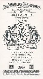 2014 Topps Allen & Ginter - Mini A & G Back #183 Jim Palmer Back