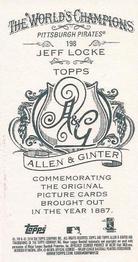 2014 Topps Allen & Ginter - Mini A & G Back #198 Jeff Locke Back